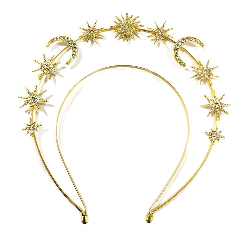 Nueva Lolita Luna Virgen halo pendientes diadema estilo europeo y americano moda aleación diadema accesorios para el cabello joyería al por mayor