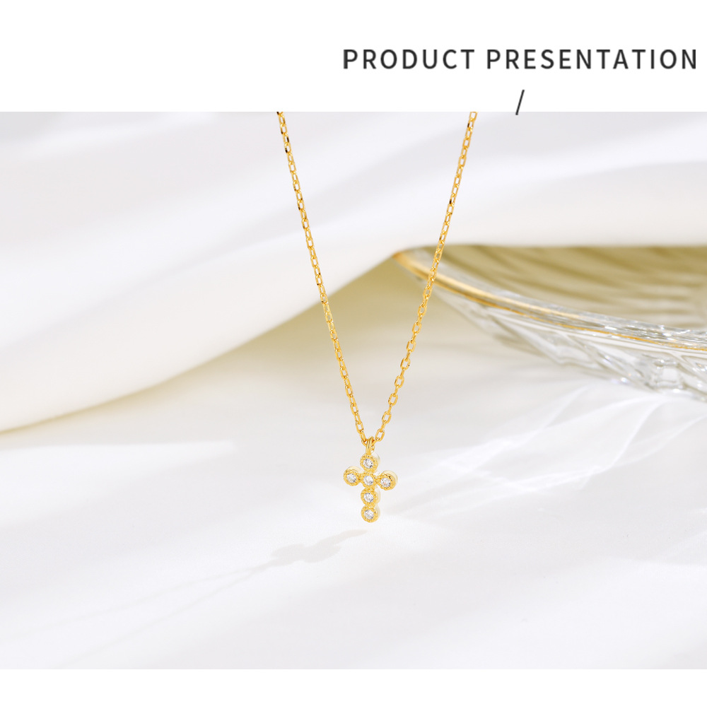 4g Weight 925 Sterling Silver Pendant Material Pendant Necklace Classification 925 sterling silver Chain Material Daily Occasion 925 Sterling Silver Material Cross Pattern Women's Gender Diamond Design Elegant, Simple Style Style 925 Sterling Silver Cross 925 Sterling Silver Pendant Necklace 8