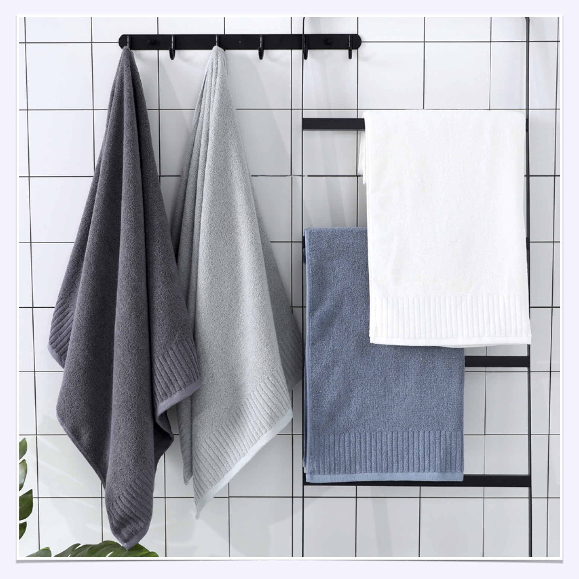 Serviette de bain de luxe en coton absorbante et séchage rapide_voghion.com