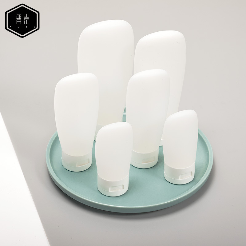 Suede 30~200ml Travel Dispensing Bottle Cosmetics Facial Cleanser Shower Gel Hose Flip-Top Lotion Dispensing Bottle