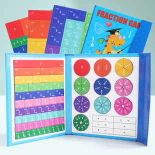 Magnetic Fraction Disk Demonstrator Molecular Denominator Cognitive Addition and Subtraction Operation Third Grade Primary School Mathematics Teaching Aids Toy