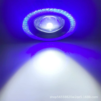 Car Led Fog Lights 76mm Fog lamp - white-light-blue-circle-3inch-76mm-plastic