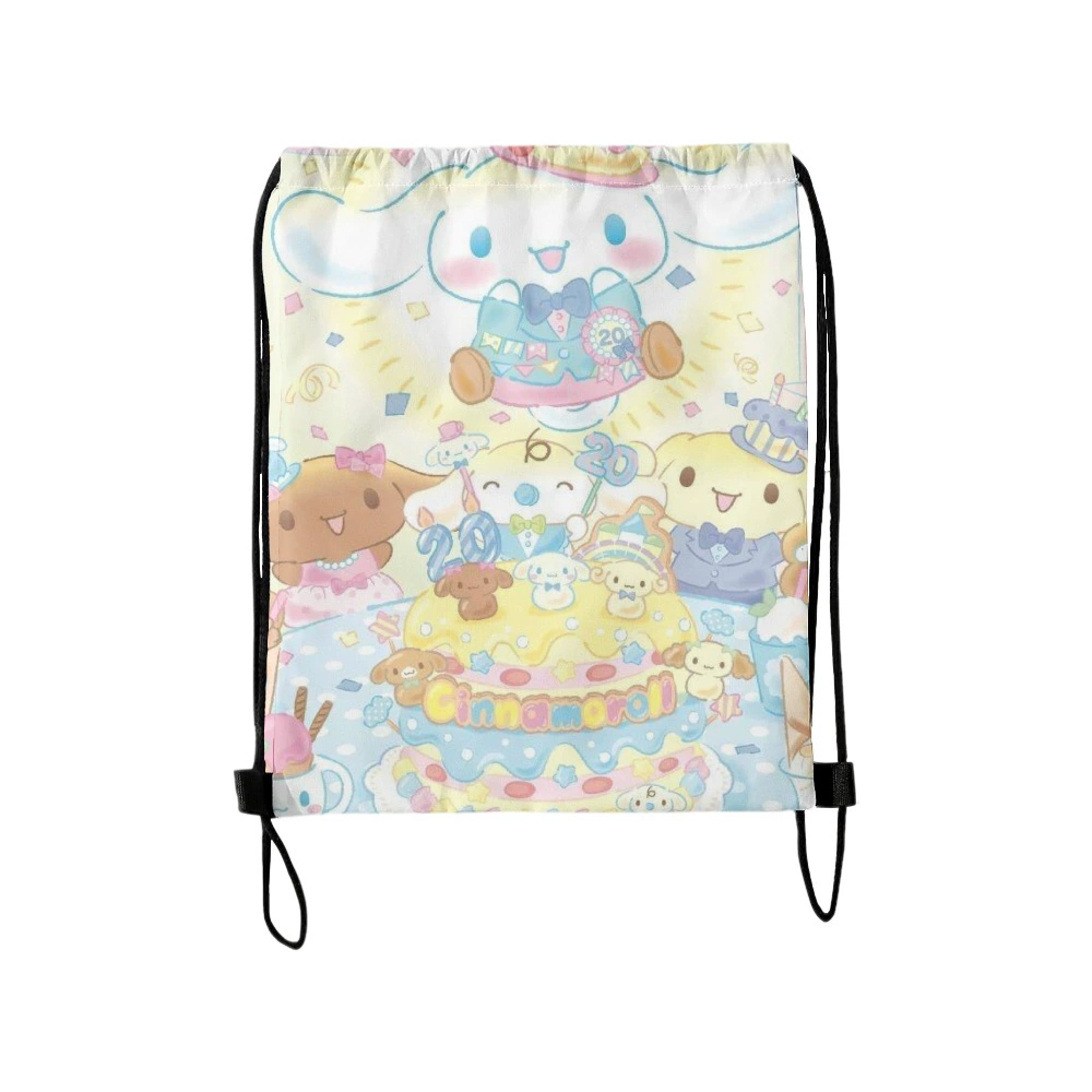 Sanrio, cartoon backpack, card holder, bag, 3D, Cinnamoroll, drawstring