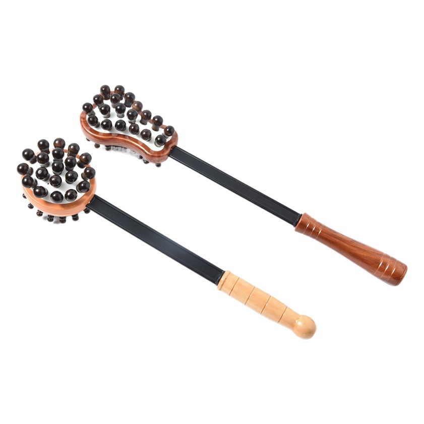 Martillo de masaje golpear palo meridiano de madera raqueta martillo de fitness manual espalda pierna hombro cuello masajeador golpear atrás martillo