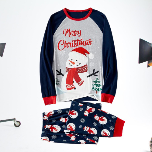 thumbnail image 4 of 2025 Conjunto de pijamas estampados de manga larga y cuello redondo para padres e hijos, nuevo hogar familiar navideño europeo y americano, 4 of 5
