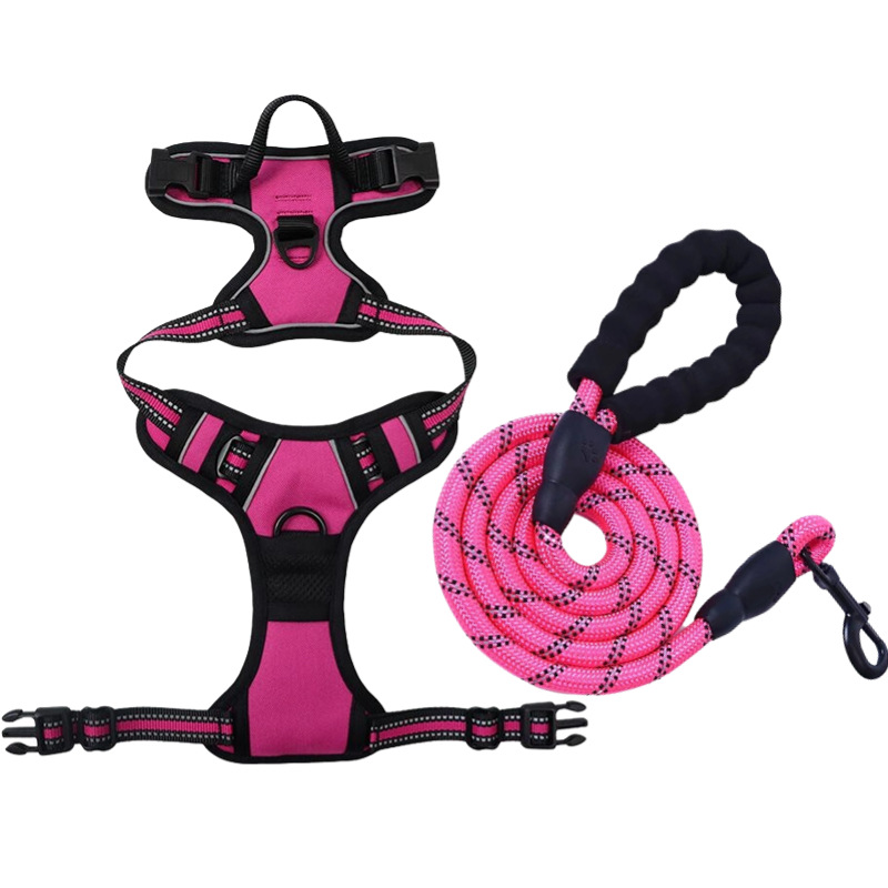Rose red [strap + traction rope] set