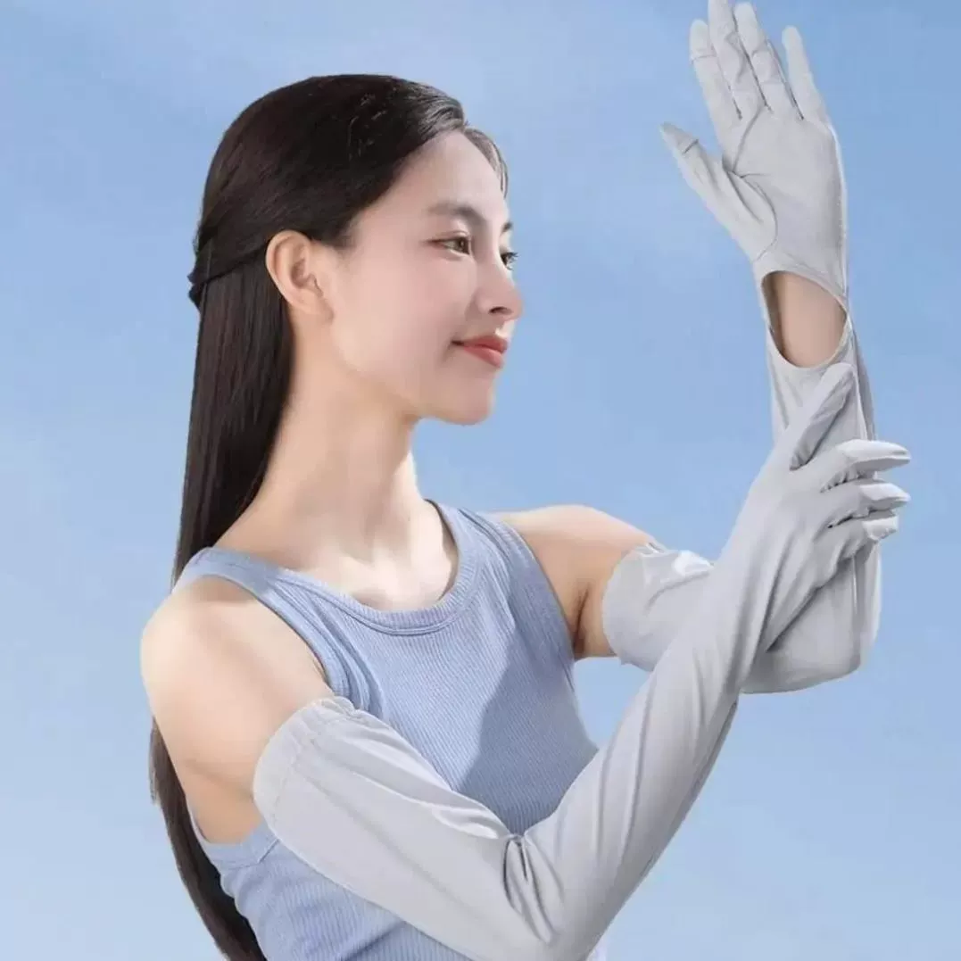 Летние тонкие рукава из ледяного шелка для защиты от солнца и ультрафиолета. Летние велосипедные рукава с ледяными рукавами. Рукава из ледяного шелка свободные и дышащие.