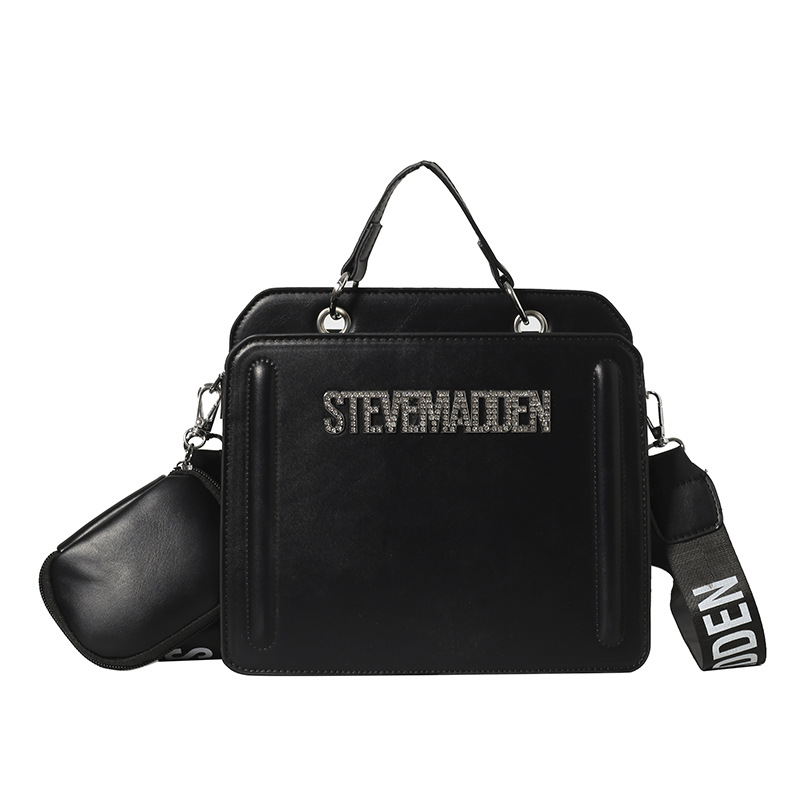 Bolso de hombro transfronterizo para mujer, casual de todo fósforo, color sólido, bolso cuadrado pequeño portátil de gran capacidad, bolso de mensajero de moda europeo y americano