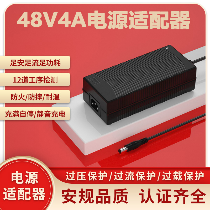 48V4A Power Adapter PSE KC SAA UL CE UKCA Certified POE Switch Power Adapter