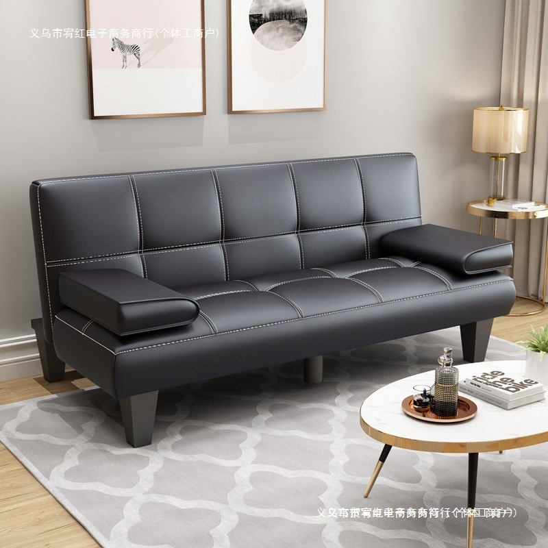 Sofá cama, simple, plegable, multifuncional, muebles de oficina, apartamento pequeño, sala de estar, tela, sofá perezoso, madera maciza