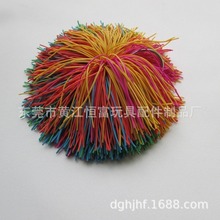 工厂专业橡胶丝球橡皮筋毛毛球橡筋沙包球橡皮筋球橡筋毽子球