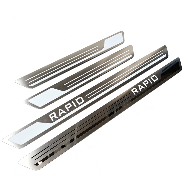 Volkswagen Skoda Fabia/Octavia/Superb Door Sill Plates Skoda Scala Modified Stainless Steel Threshold Strips