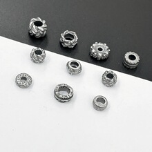 复古老银DIY配件 大孔混款手链项链隔珠  多形 隔珠隔片配件