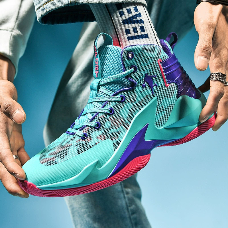 Летняя новая сетчатая баскетбольная обувь для мужчин и женщин