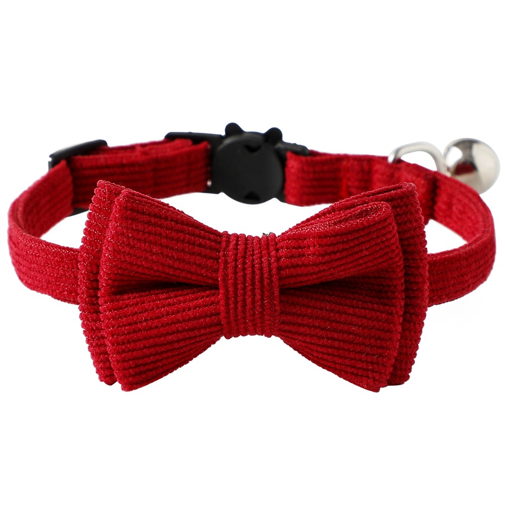 Fabricantes de nuevos productos transfronterizos Día de San Valentín collar de gato arco desmontable gran collar de mascota rojo gato corbata