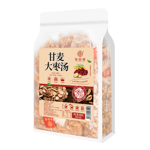 Qiaoyuntang Ganmai and Jujube Soup 480g/bag No-boil brewing wheat, licorice and red date soup available in triangular bags
