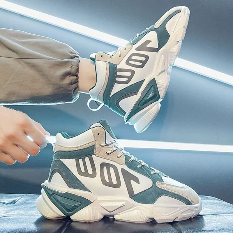 Мужские летние кроссовки 2025 года, увеличивающие рост, для работы на открытом воздухе, модные, универсальные, повседневные, спортивные, дышащие, высокие, для студентов