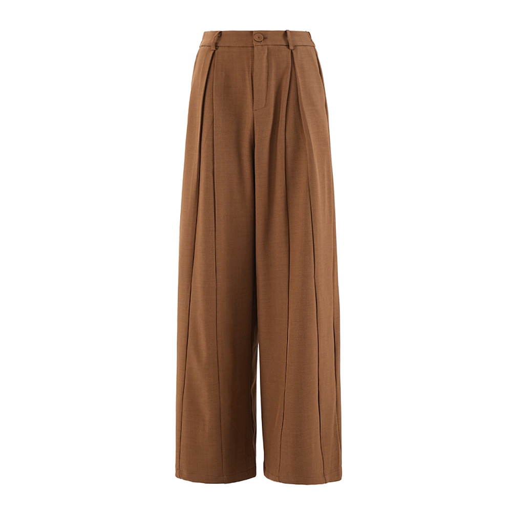 Elegant Women's Pant Set V-neck Single-breasted Suit Two-piece Set_voghion.com