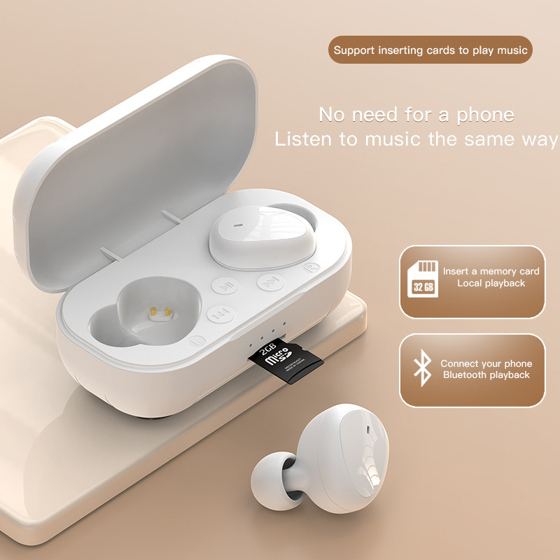 New Cross-Border Foreign Trade Model: Bluetooth Earphones with Card Slot, Mp3 Two-In-One, Universal for Sports, Portable Player with High-Quality Sound