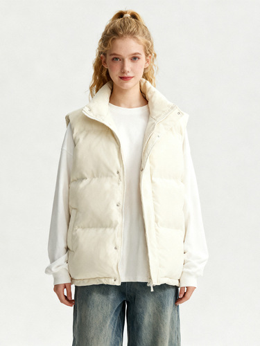 Cotton clothes women's new Korean warm cotton vest, upright collar, cotton jacket, thick bread coat, women's autumn pure color cotton coat