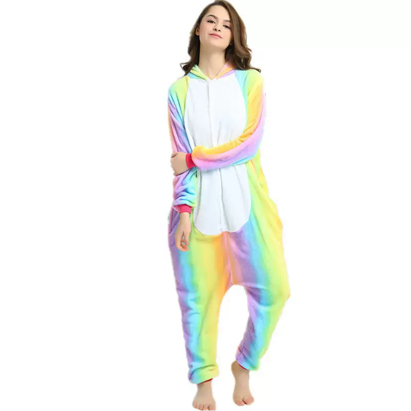 处理天马卡通连体睡衣法兰绒睡衣动物睡衣情侣睡衣男女家居服批发