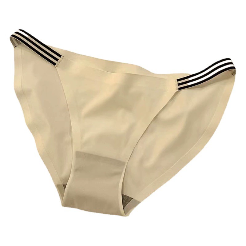 Японская девушка нижнее белье чистого желания бесшовное обнаженное чувство Ice Silk стринги с низкой талией тонкие мягкие дышащие трусы для подъема бедер