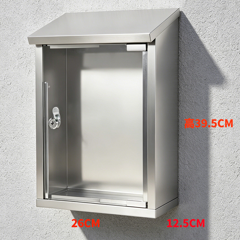 Почтовый ящик Wu с прозрачной наклонной крышей (39.5x12.5x26 см)