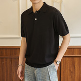 ZF8101-MW夏季优雅老钱14针插肩袖polo衫男商务复古短袖翻领T恤，男装针织衫/毛衣，星座614