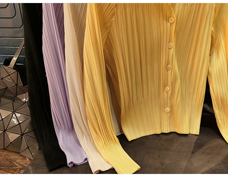 Áo cardigan cổ chữ V dáng ngắn tay dài mới xuân hè — Màu xanh lam nhạt, Màu đen, Màu tím nhạt, Màu hồng chi tiết 22