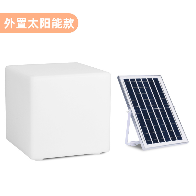 LED luminoso cubo colorido noche luz decoración bar taburete mesa luz patio al aire libre taburete luminoso luz cuadrada