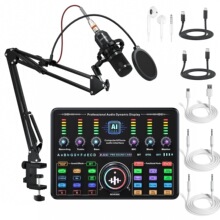 专业录音直播两用声卡 电脑外置声卡全套 手机直播声卡套装