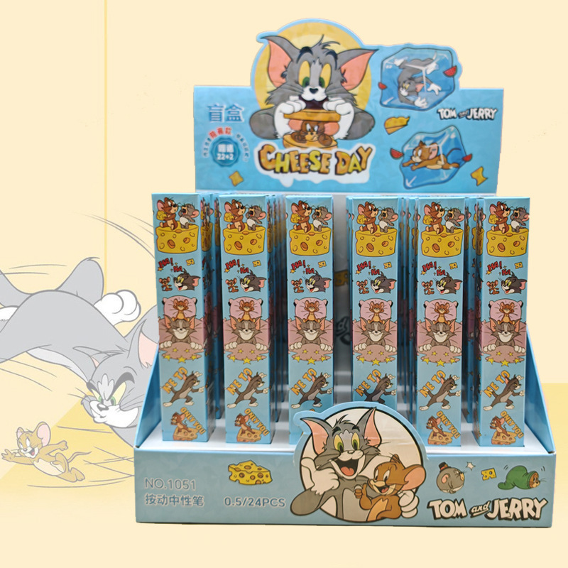 猫和老鼠盲盒笔卡通新款高颜值汤姆杰瑞签字笔书写顺畅按动中性笔|undefined