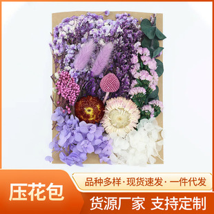 Handmade DIY Embossed Bag Dried Flower Embossed Material Bag Photo Frame Postcard Bookmark DIY Plant Specimen Holiday Gift