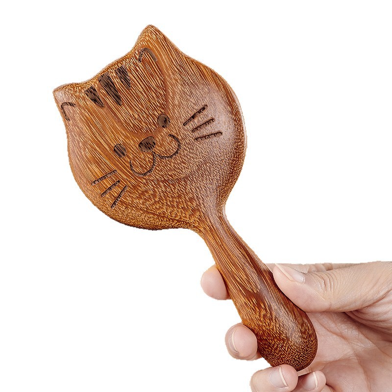 檀木钉钉梳头皮按摩梳头部经络梳粗齿宽齿梳圆齿头梳子小猫插齿梳|undefined