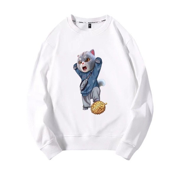 Sports demi-season base sweatshirt with a round collar