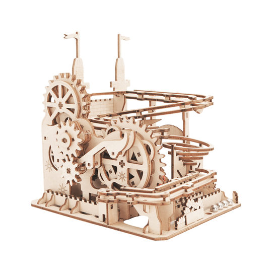 Wooden Ball track children's puzzle assembled toy creative 3d 3d puzzle dynamic mechanical transmission model