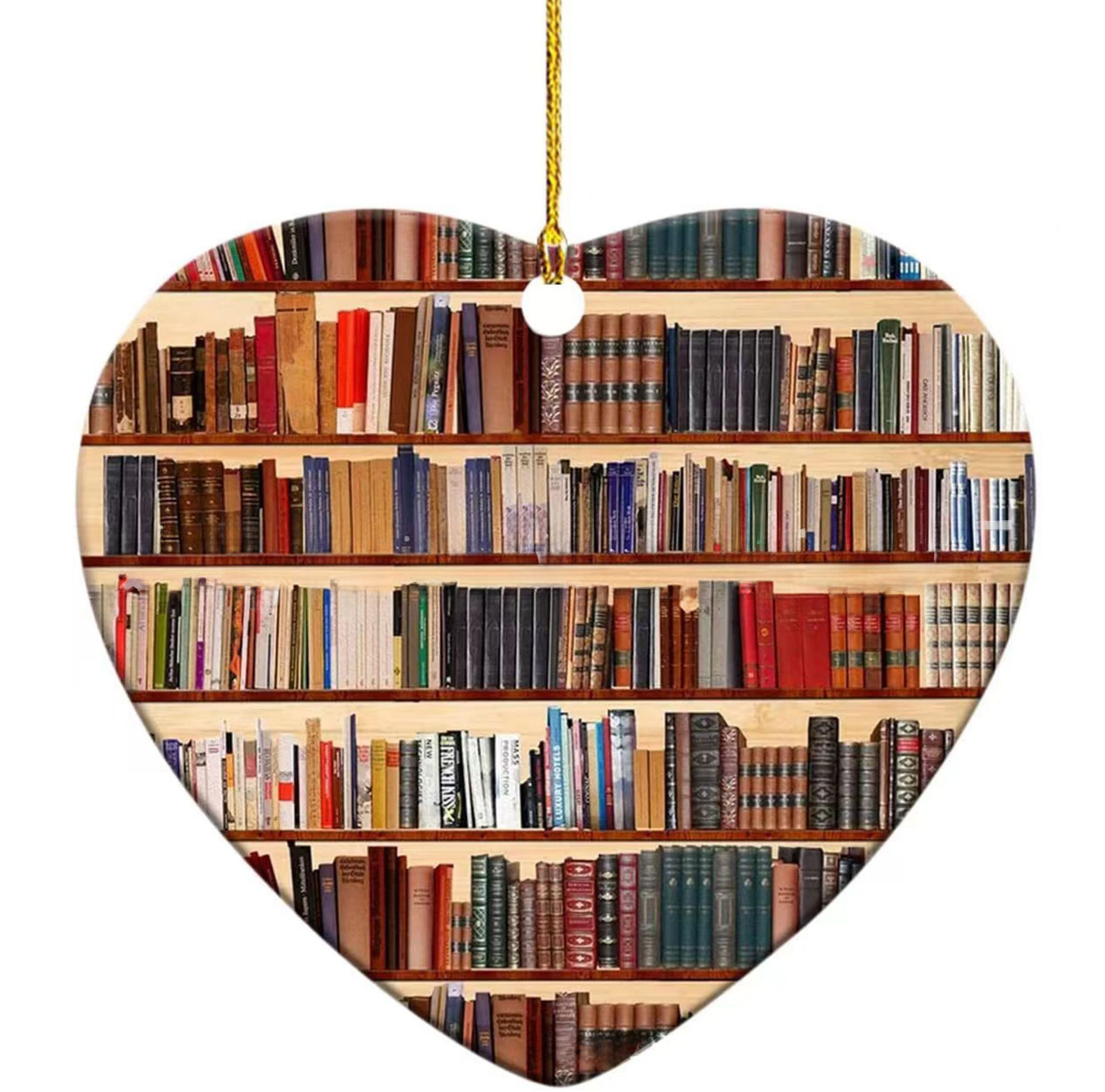 Bogelskeres hjerteornament akryl kærlighedsvedhæng bogreolmærker juletræsvedhæng_voghion.com