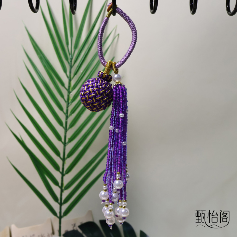 新款手工编织有球必应转运球包挂饰品挂件包挂流苏DIY时尚潮流|undefined