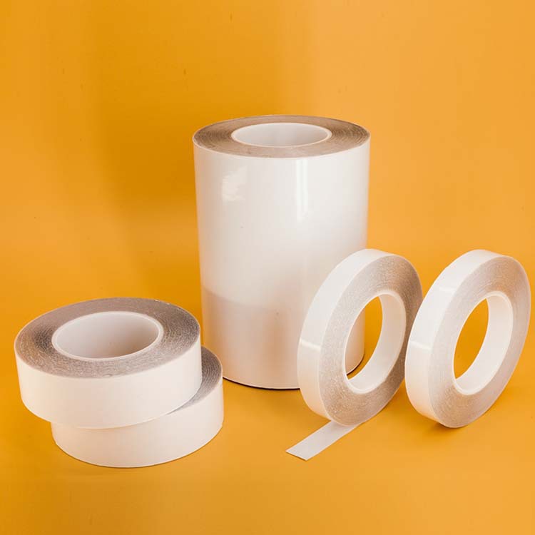 透明pet双面胶带模切冲型强弱双面胶AB胶一面可移一面长久固定