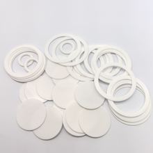 食品级pe发泡垫片瓶盖垫片乳白色双覆膜塑料垫片化妆品泵头垫圈厚