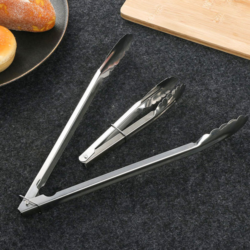Stainless steel bread clips 7-inch plum blossom mini food clips outdoor barbecue carbon clips food clips barbecue clips wholesale