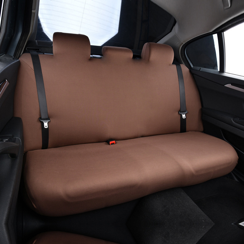 Car rear seat cover set with elastic backrest cover, cushion cover, fabric anti-slip thin model, universal for all seasons