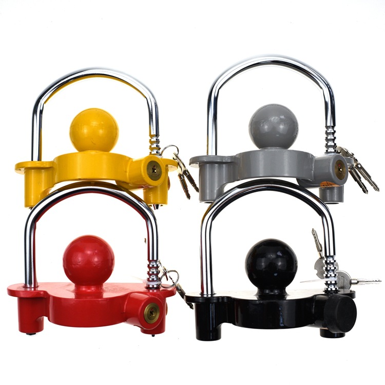 Cerradura de remolque en stock para venta directa, cerradura de cesta, equipo de tráfico, dispositivos de bloqueo de remolque, cerradura de cubierta de bola de alta calidad, accesorios de bloqueo.