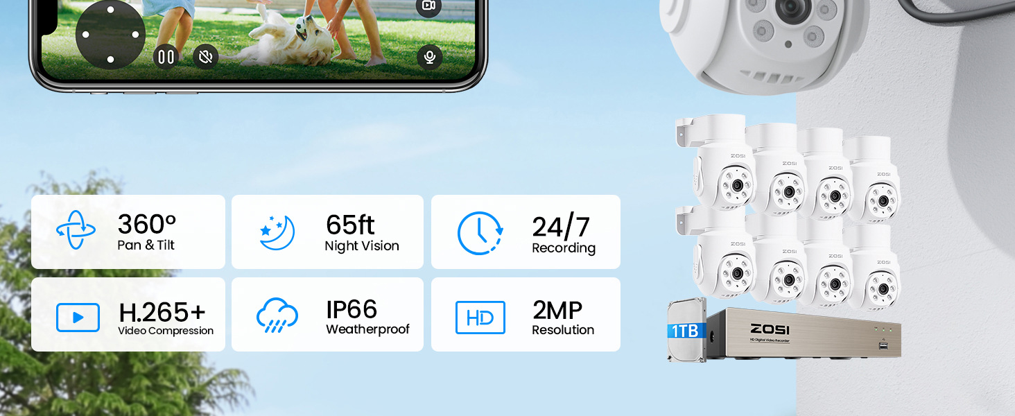 Zhou Shi HD PTZ iç ve dış mekan kamera ev monitör seti izleme sınır ötesi özel üretici toptan