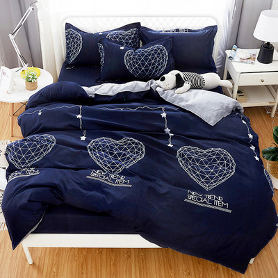 Home Bedding Sets Bed sheet quilt cover pillowcase床单四件套