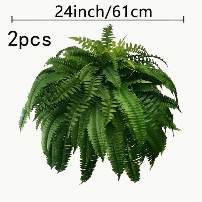 人造蕨类植物塑料花盆栽波斯假植物Artificial Boston Fern Swags