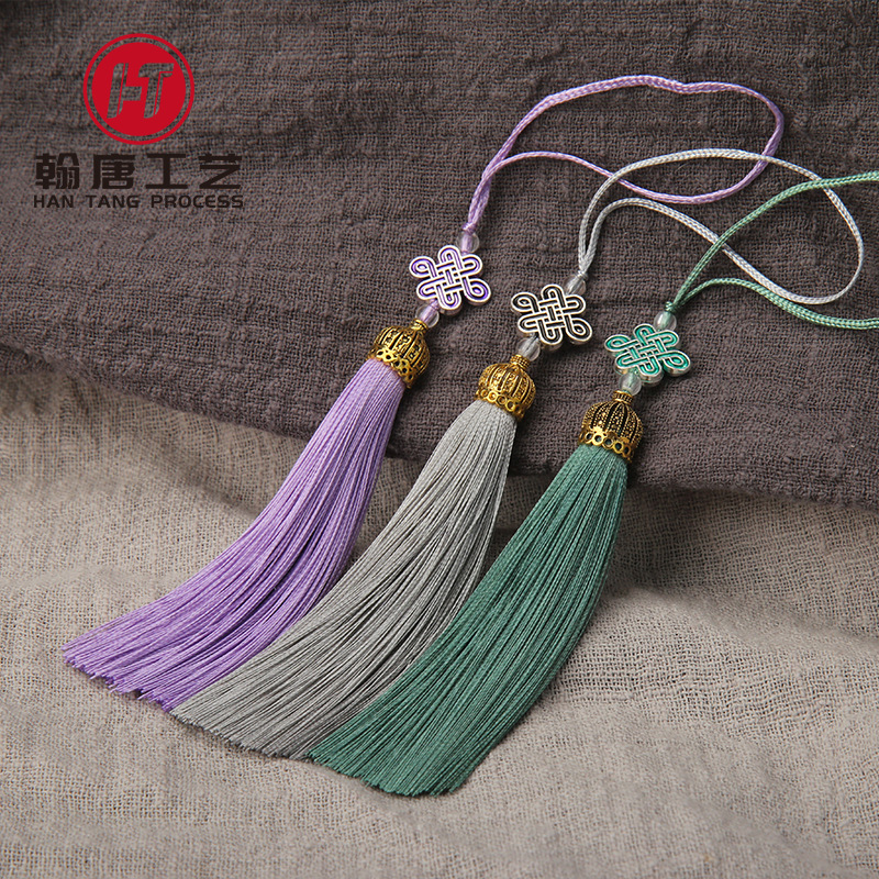 China combined gold tassel tassel Xiangyun hanging tassel bookmark pendant sachet accessories dripping oil cloisonné large quantity and good price