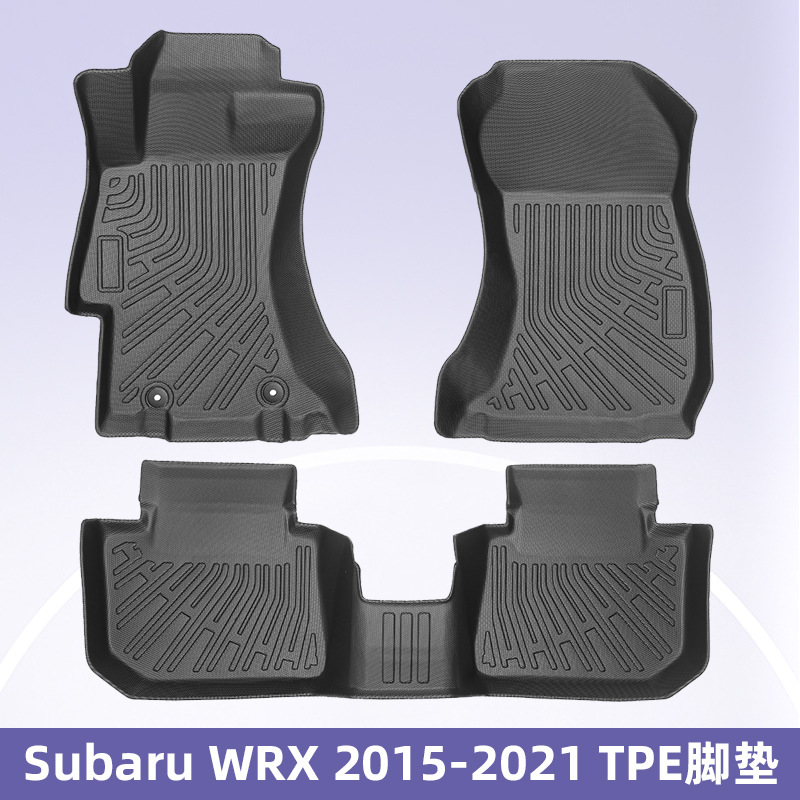 Para Subaru WRX 2015 - 2021 3D todo el tiempo TPE almohadilla para los pies almohadilla del maletero