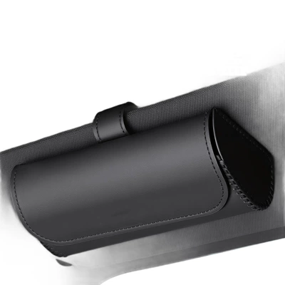 multifunctional leather sunglasses case, practical | Car Glasses Clip/Bill Clip
