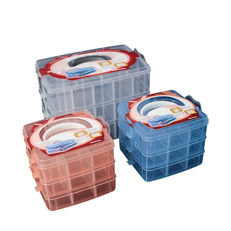 3層ボックス取り外し可能なppプラスチック収納ボックス子供のおもちゃの部品収納ボックス薬物薬品ポータブル収納ボックス|undefined